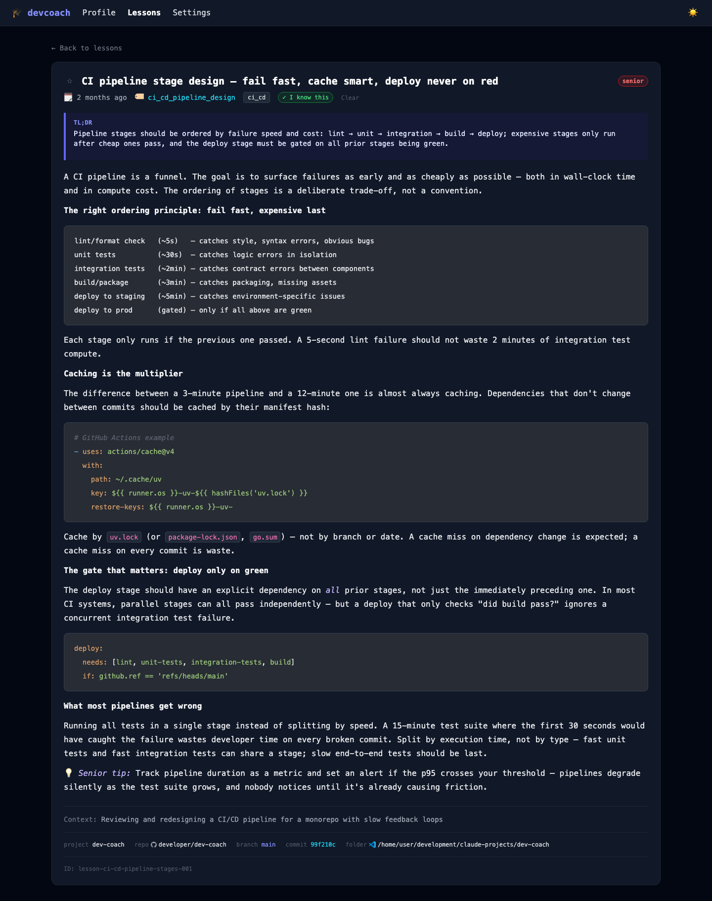 CI/CD pipeline stages