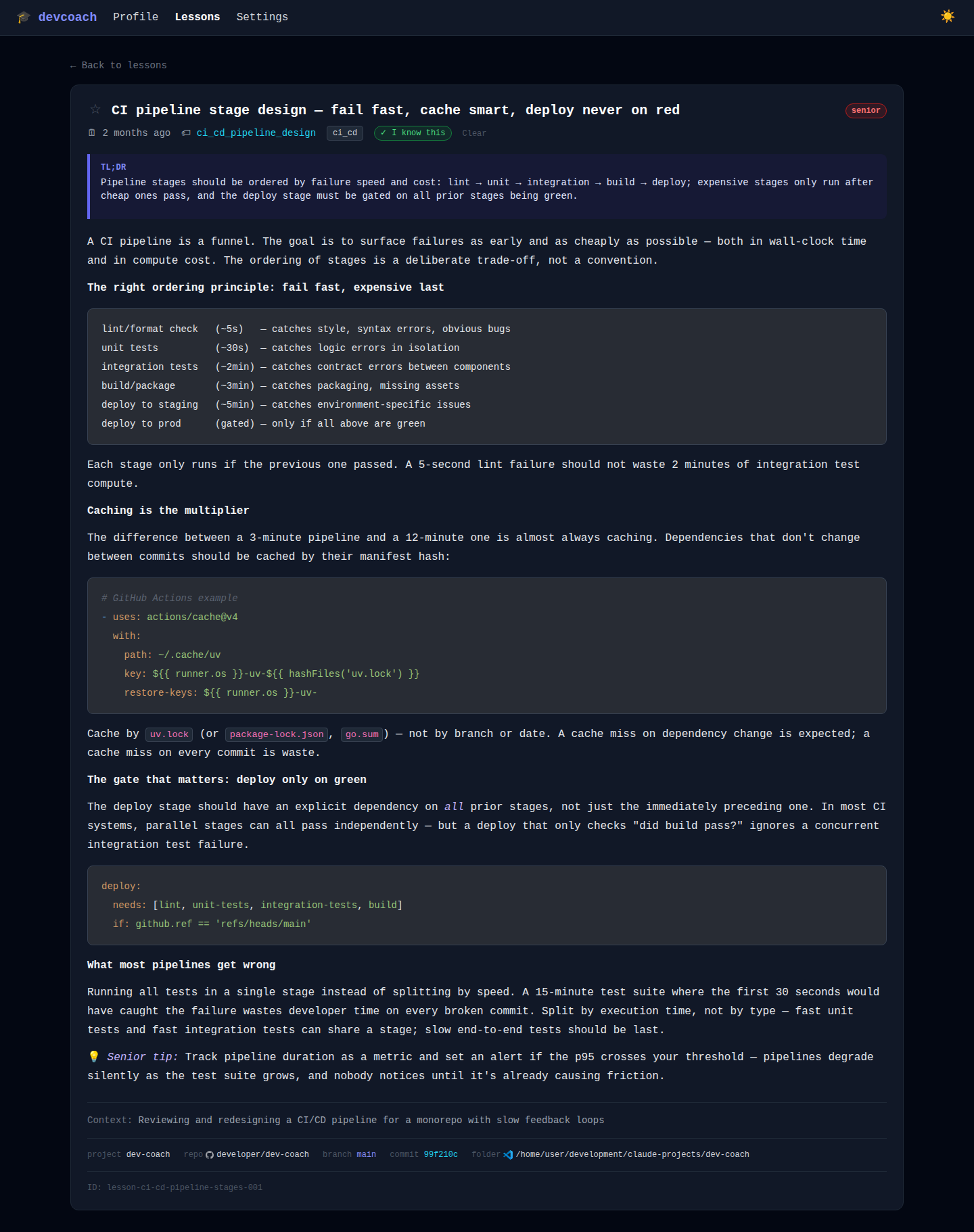 CI/CD pipeline stages