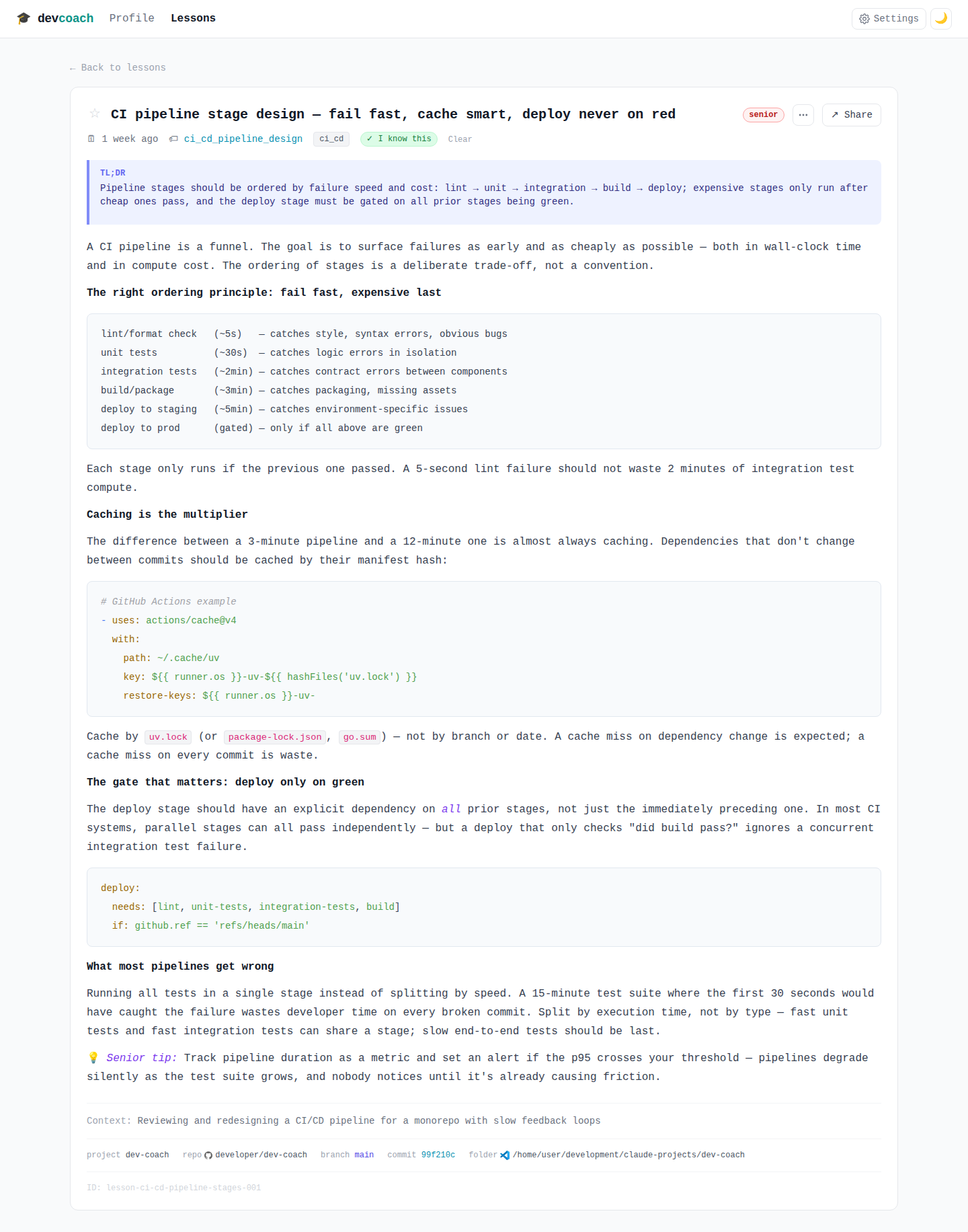 CI/CD pipeline stages