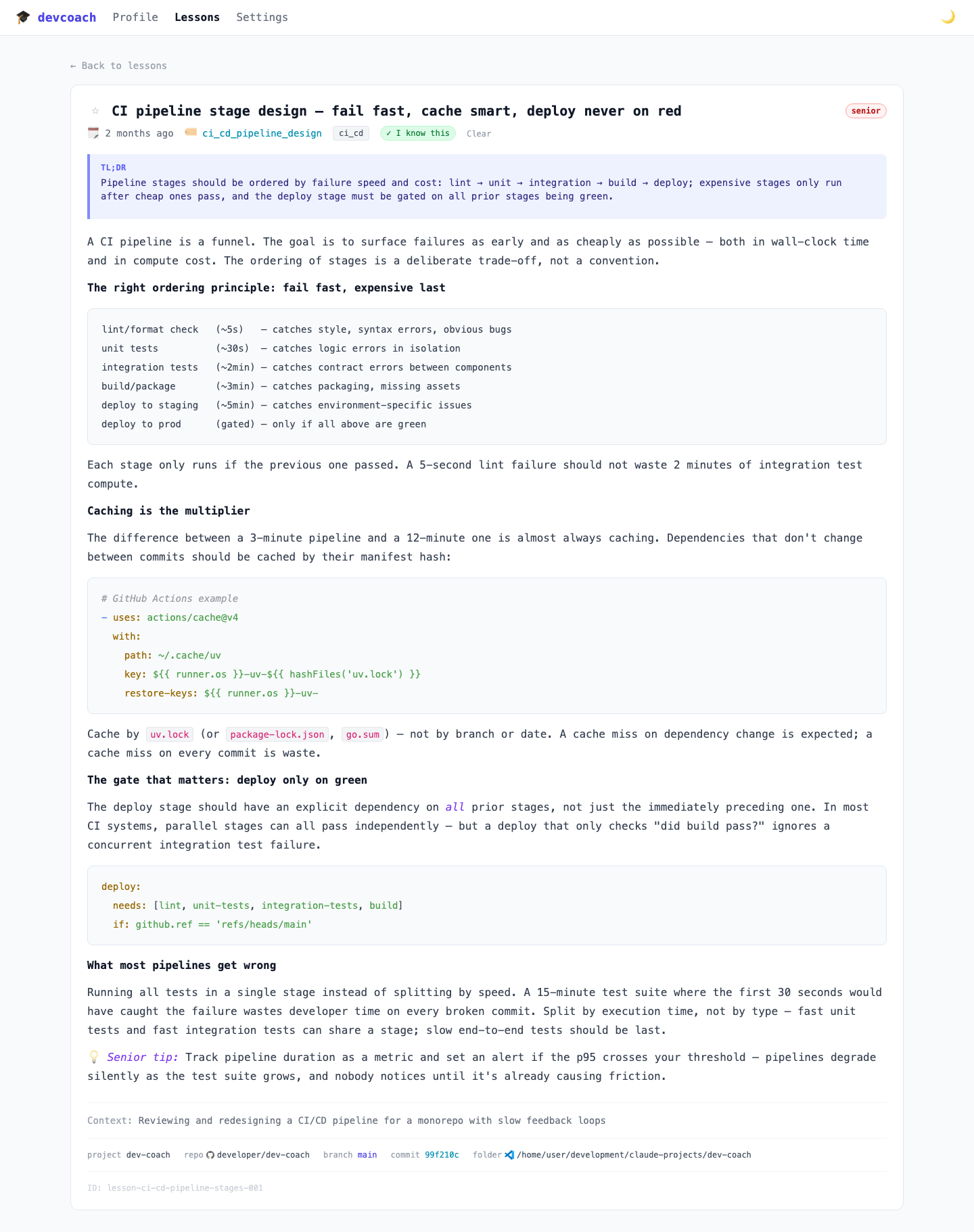 CI/CD pipeline stages
