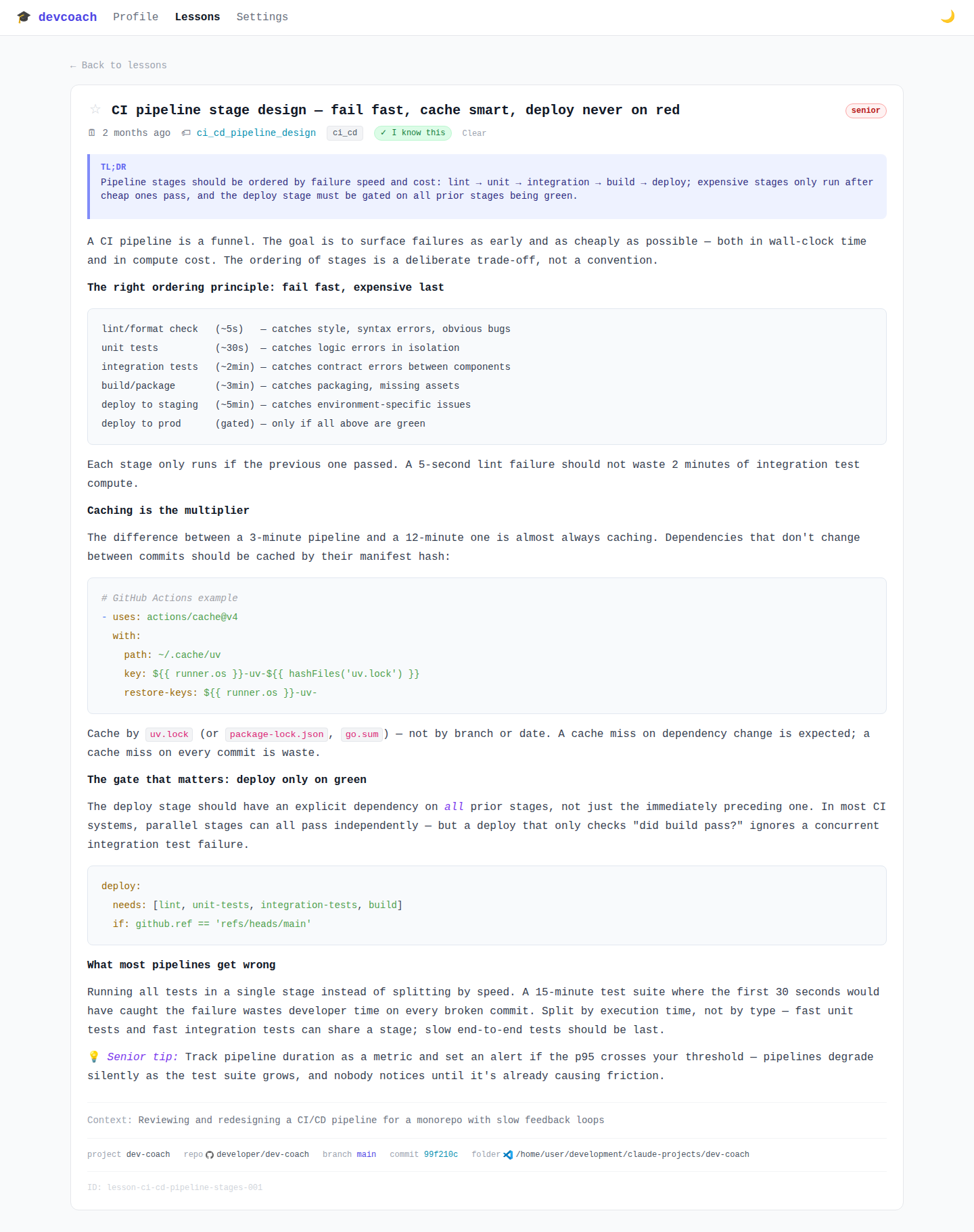 CI/CD pipeline stages